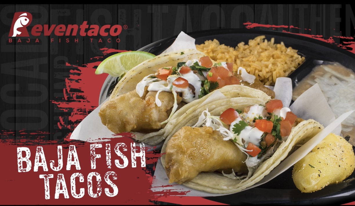 Order Baja Fish Taco food online from Reventaco store, La Mirada on bringmethat.com