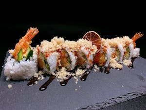 Order B14. Tempura Shrimp Roll food online from Bengee Sushi store, Ontario on bringmethat.com