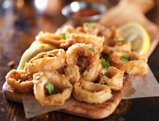Order Fried Calamari food online from The Gyro Bar store, Salida on bringmethat.com