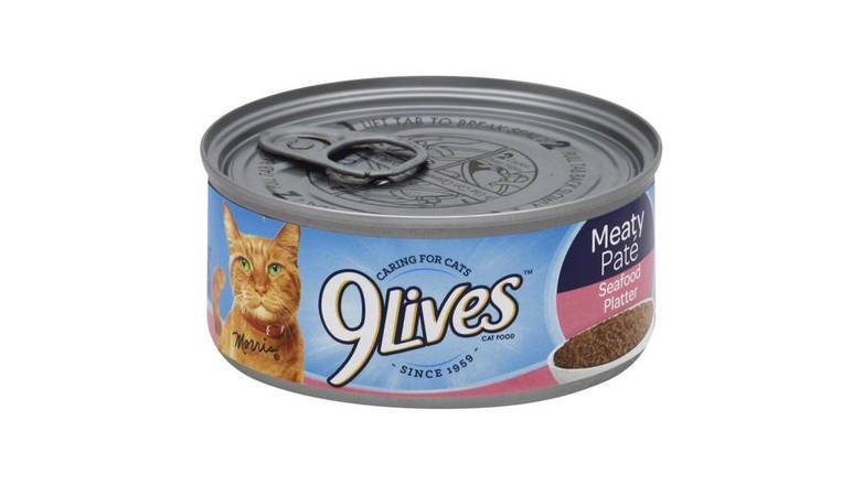 Order 9Lives Meaty Pate Seafood Platter Wet Cat Food food online from Trumbull Mobil store, Trumbull on bringmethat.com