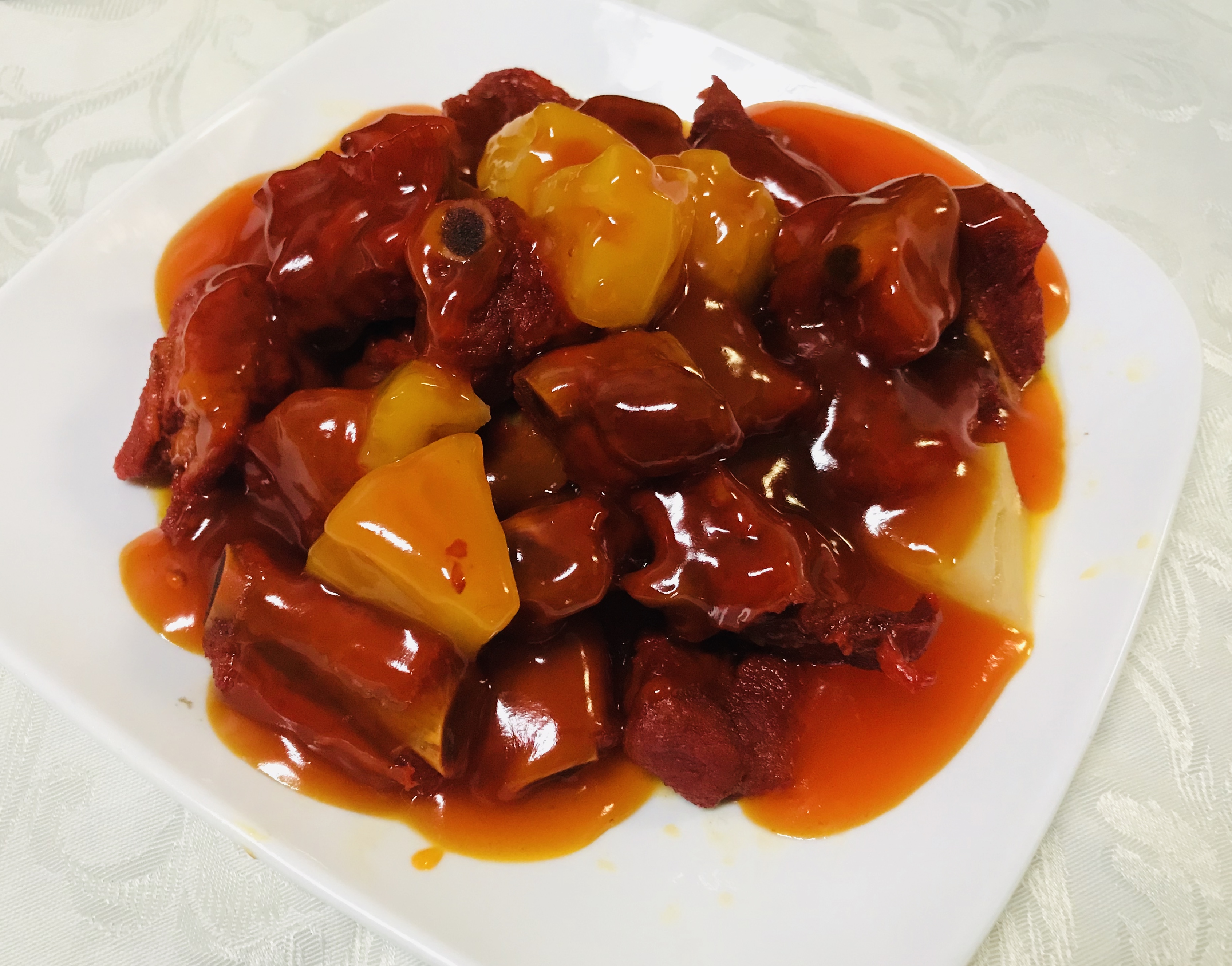 Order Pineapple Sweet and Sour Spareribs food online from Rainbow House store, Albany on bringmethat.com