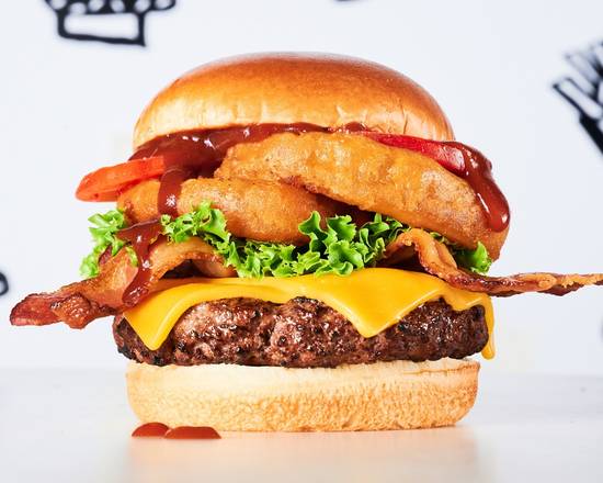 Order Butch’s Wild BBQ Burger food online from Outlaw Burger store, Oklahoma City on bringmethat.com