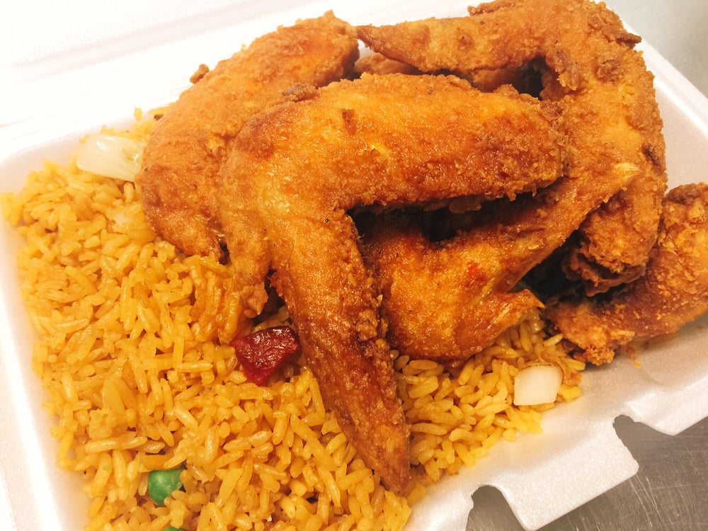 Order 1A. Chicken Wing with Pork Fried Rice food online from China Garden store, Hackettstown on bringmethat.com