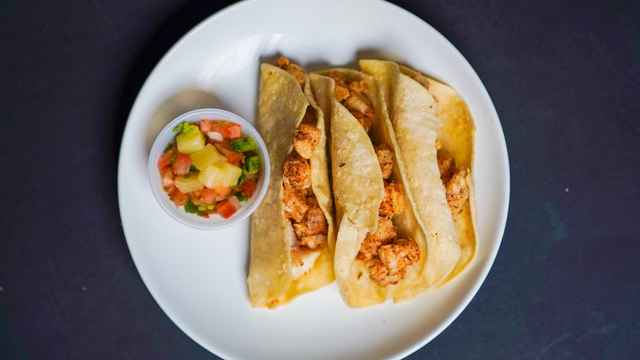 Order Cajun Tropical Fish Tacos food online from Fork to Fit Kitchen store, Mcallen on bringmethat.com