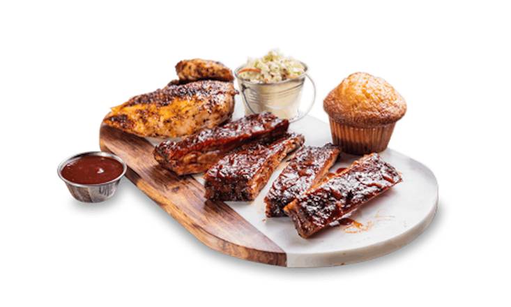 Order ST. LOUIS RIB-N-CHICKEN COMBO food online from Famous Dave store, Ammon on bringmethat.com