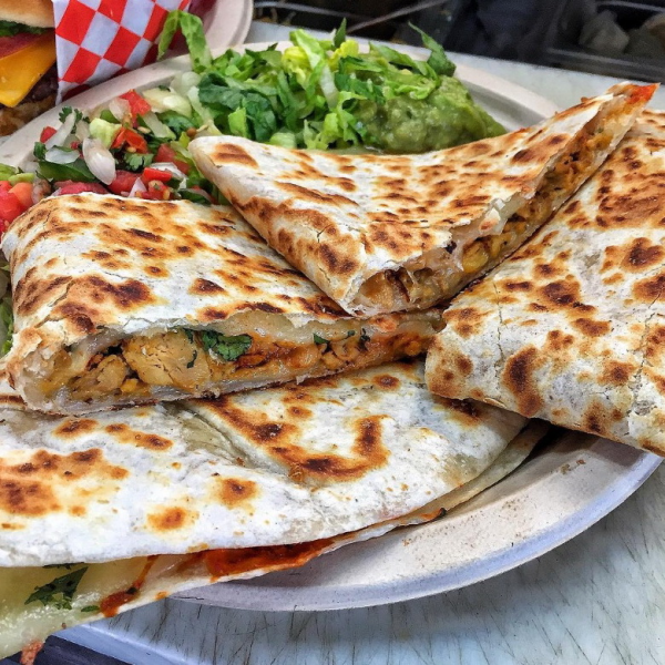 Order Chicken Quesadilla food online from The Great White Hut store, Glendale on bringmethat.com