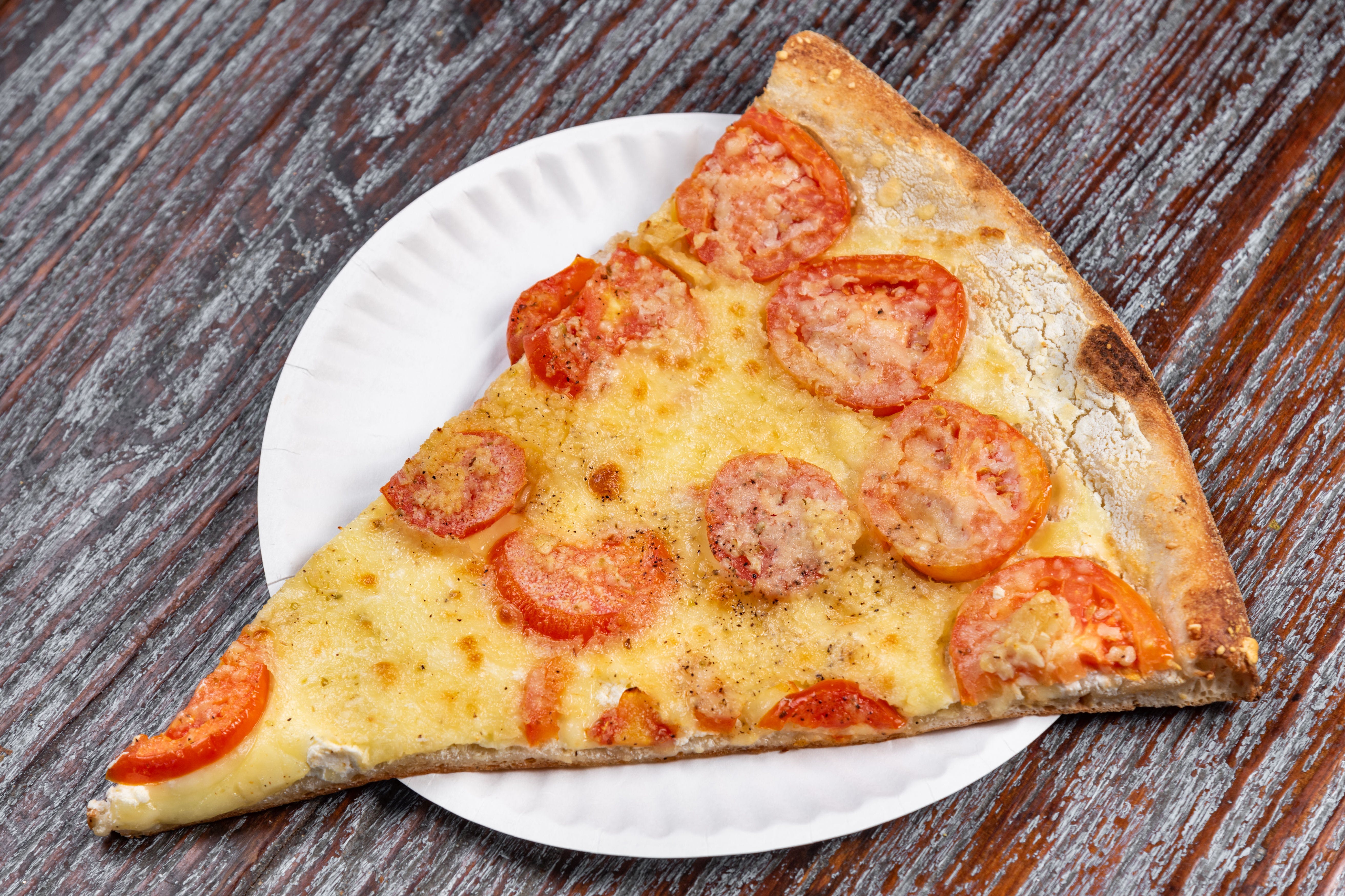 Order Tomato & Garlic White Pizza - Small 12'' food online from Pizza republic store, Hoboken on bringmethat.com
