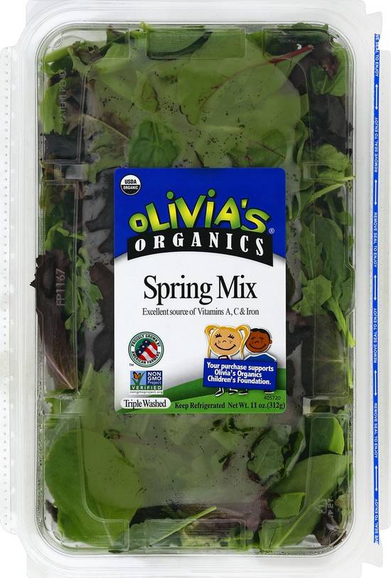 Order Olivia's · Organic Spring Mix (11 oz) food online from Safeway store, Phoenix on bringmethat.com