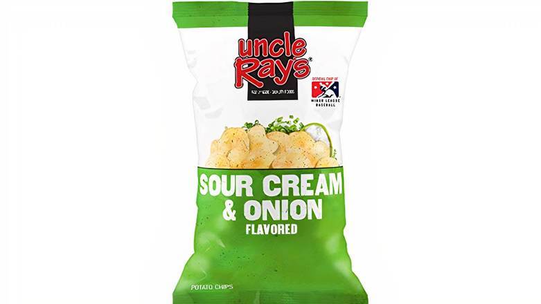 Order Uncle Ray's Sour Cream and Onion Potato Chips - 3 oz food online from Mac On 4th store, Alton on bringmethat.com