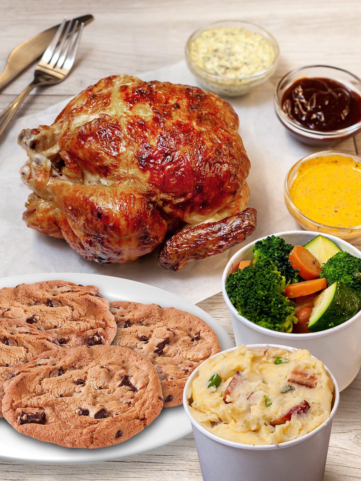 Order Whole Rotisserie Chicken Meal food online from Rotisserie Roast store, Fort Worth on bringmethat.com