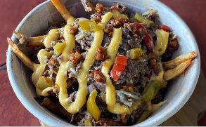 Order Big Ass Authentic Cheesesteak Fries food online from Akron Badass Burgers & Fried Chicken store, Akron on bringmethat.com