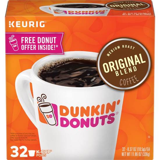 Order Dunkin' Original Blend Medium Roast Coffee K-Cups, 32 CT food online from Cvs store, AURORA on bringmethat.com