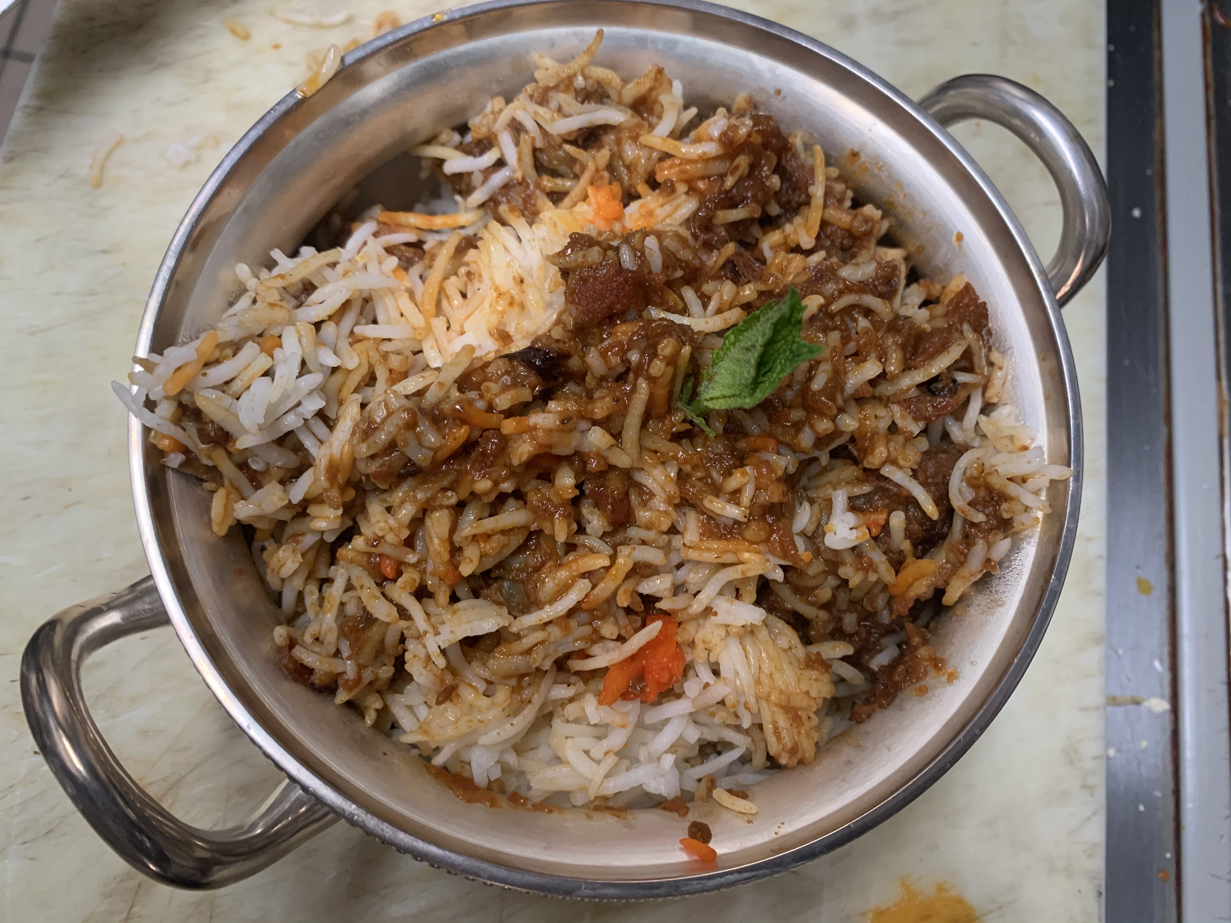 Order 44. Dum Pukht Goat Biryani food online from Bawarchi store, New York on bringmethat.com