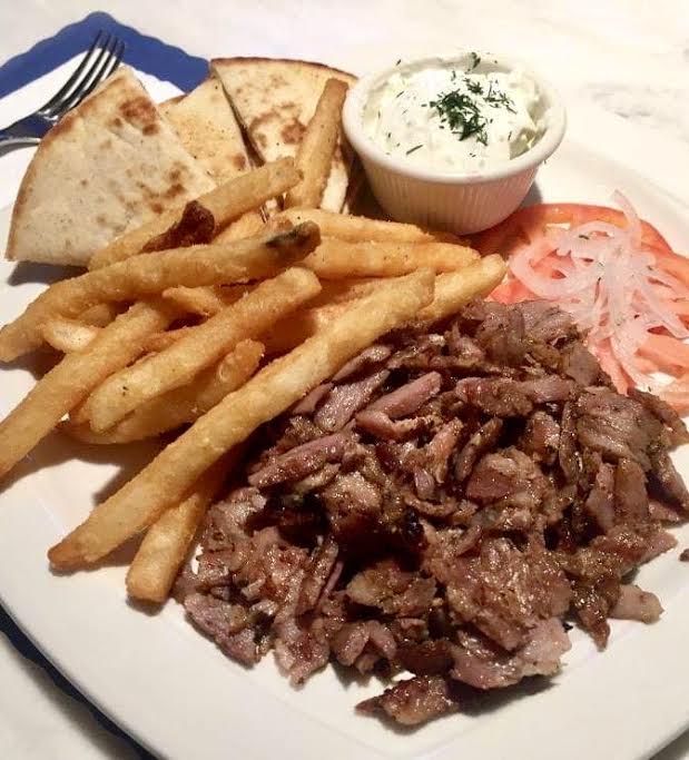 Order Traditional Gyro Platter food online from The Greek store, State College on bringmethat.com