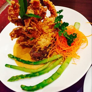 Order 2 Piece Softshell Crab with Panang Curry Sauce food online from Thai Heaven Restaurant store, Catonsville on bringmethat.com