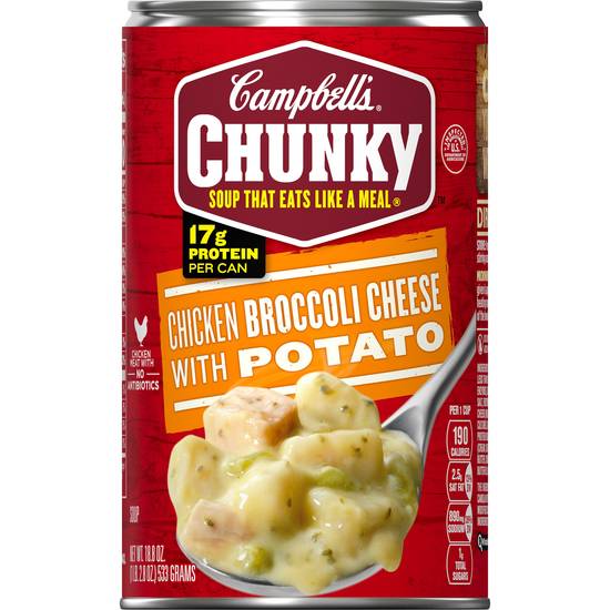 Order Campbell's Chunky Chicken Broccoli Cheese with Potato Soup, 18.8 OZ food online from CVS store, FITZGERALD on bringmethat.com