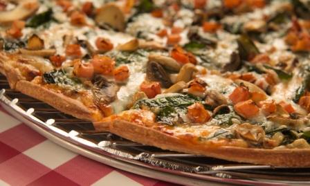 Order 27. Tomato, Spinach and Mushroom Pizza food online from Aurelio Pizza store, Chicago on bringmethat.com