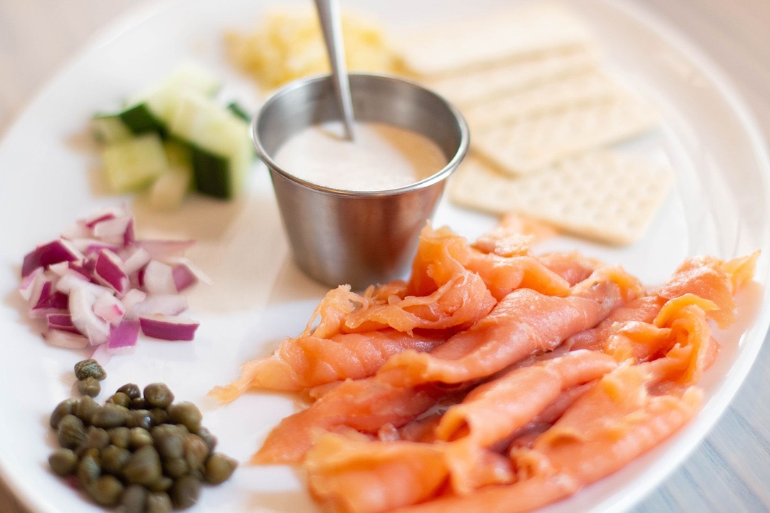 Order Smoked Salmon Plate food online from Litchfield Saltwater Grille store, Litchfield on bringmethat.com