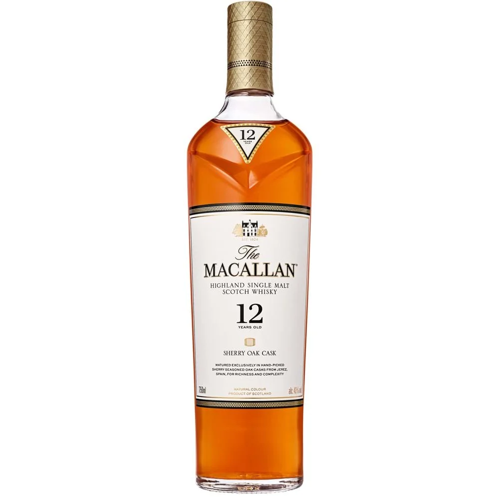 Order Macallan 12 Year Old Whisky  750 ml. food online from Mirage Wine & Liquor store, Palm Springs on bringmethat.com