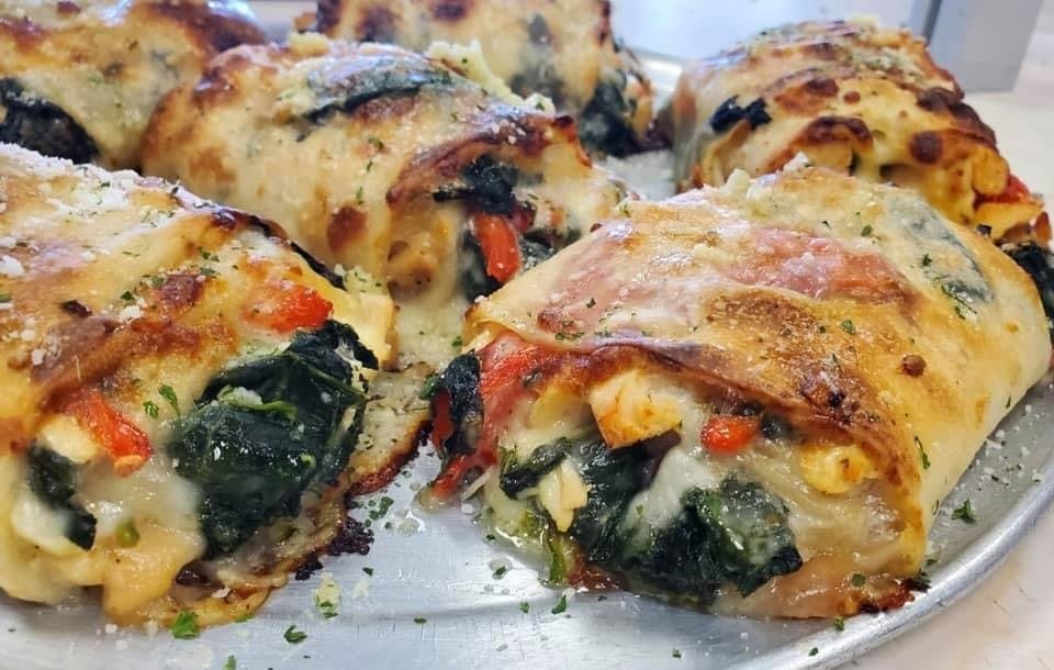 Order Chicken Spinach Roll - Roll food online from All Star Pizza store, Bensalem on bringmethat.com