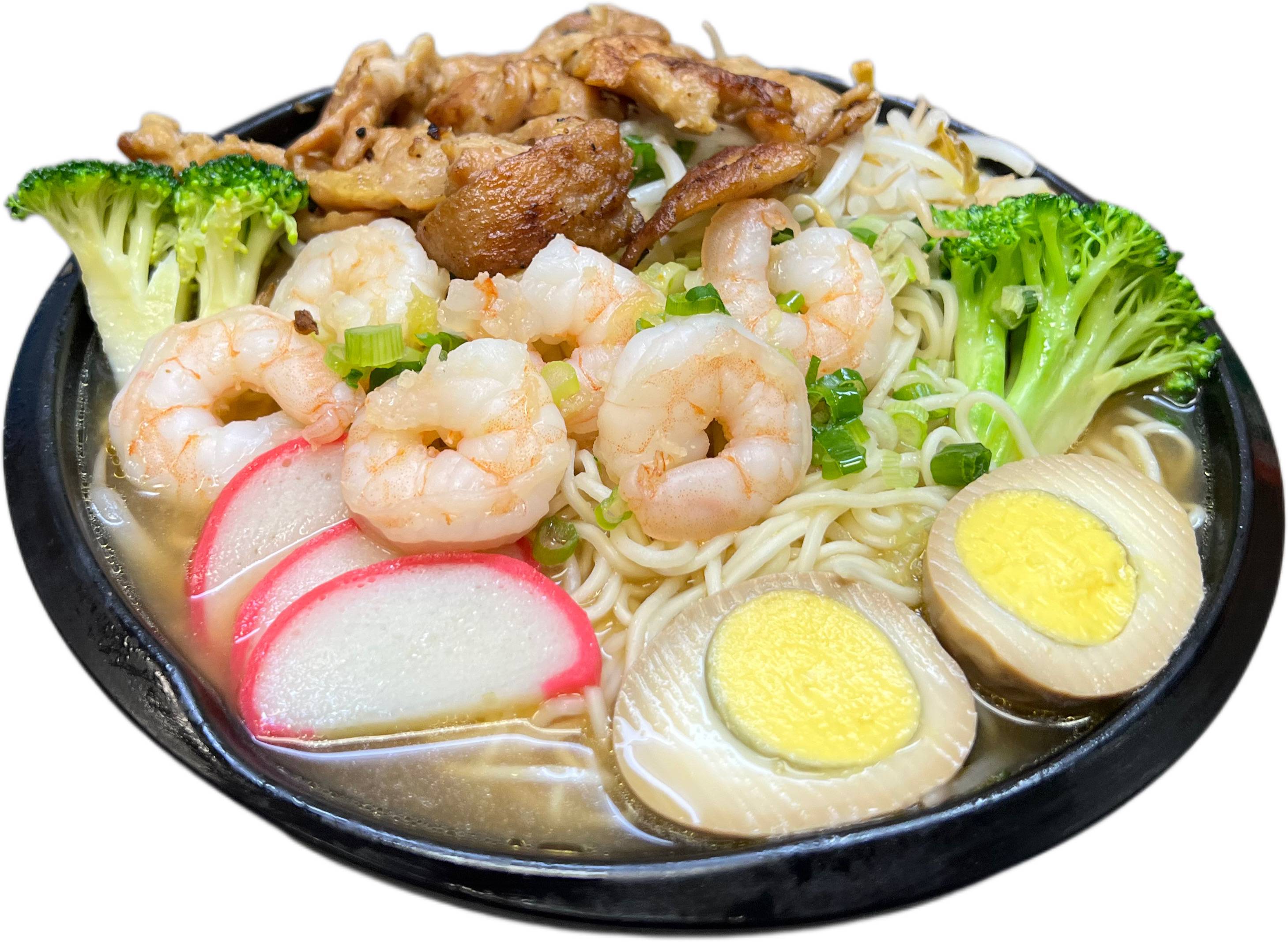 Order Chicken & Shrimp Ramen food online from Oishi Teriyaki & Sushi store, Paramount on bringmethat.com