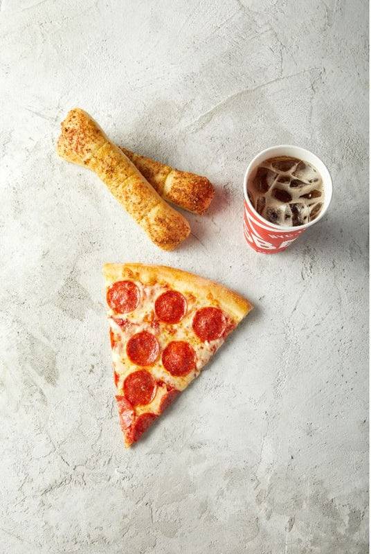 Order 1 New York Topped Slice Combo food online from Sbarro Coral Ridge 5288 store, Johnson County on bringmethat.com