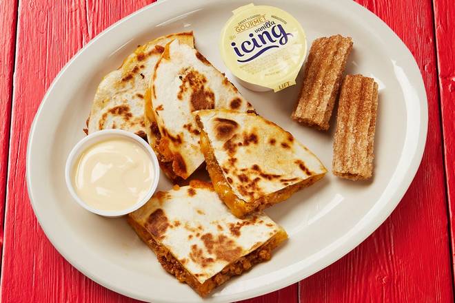 Order Kids' Ground Beef Quesadilla food online from Fuzzy's Taco Shop store, Fort Collins on bringmethat.com
