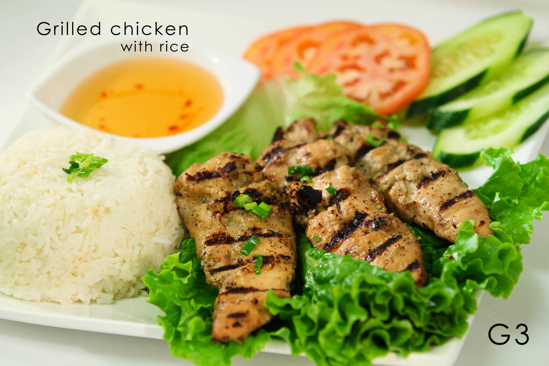 Order G3. Grill Chicken Rice Dish food online from Pho Binh store, Houston on bringmethat.com