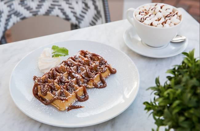 Order Dulce de Leche Waffle food online from Sweet Paris Creperie store, Houston on bringmethat.com