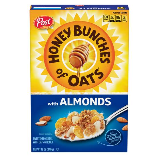 Order Honey Bunches of Oats Almond 12oz food online from Everyday Needs by Gopuff store, Pittsburgh on bringmethat.com