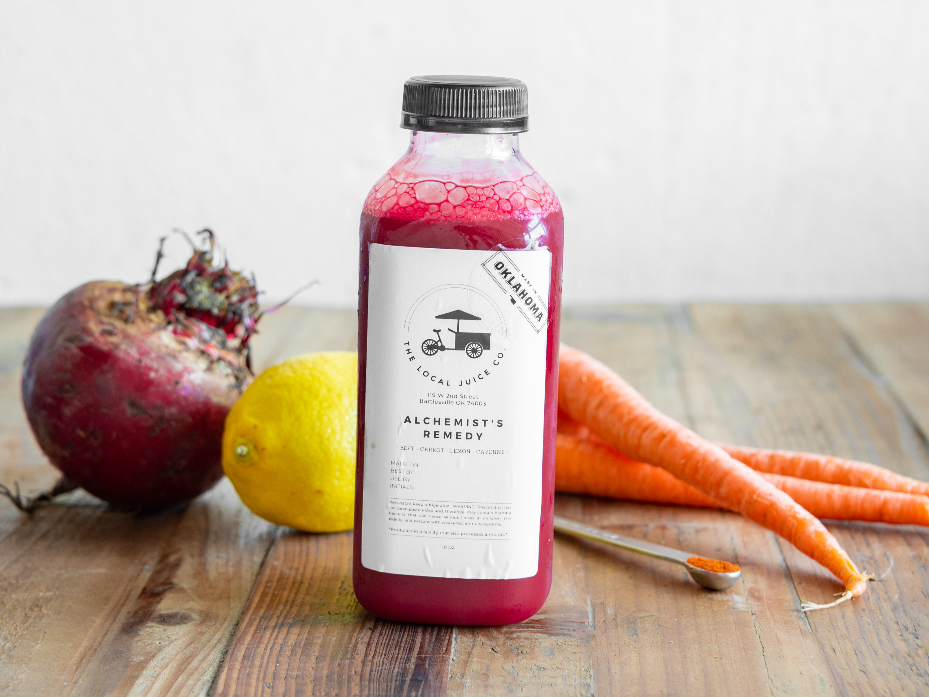Order Alchemist's Remedy Juice food online from Local Juice Company store, Bartlesville on bringmethat.com