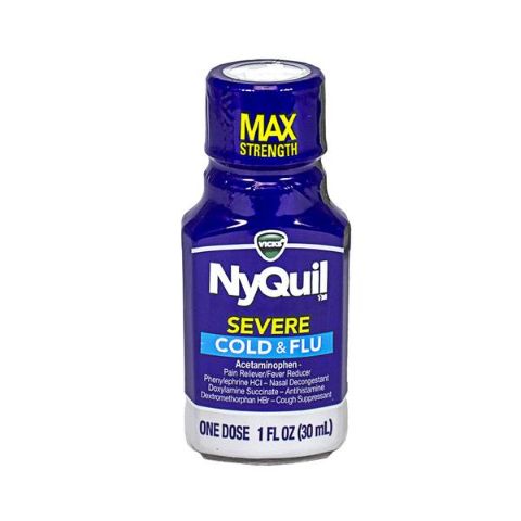 Order NyQuil Severe Cold & Flu 1oz food online from 7-Eleven store, Northlake on bringmethat.com