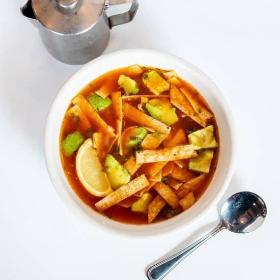 Order Our Famous Tortilla Soup - Small food online from El Fenix store, Mesquite on bringmethat.com