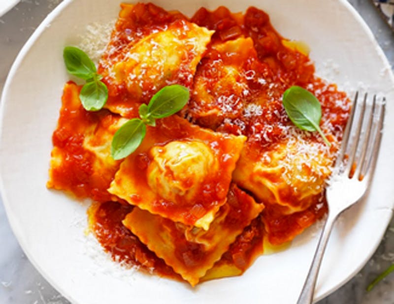 Order Baked Cheese Ravioli - Pasta food online from Brother Bruno Pizza store, Washingtonville on bringmethat.com