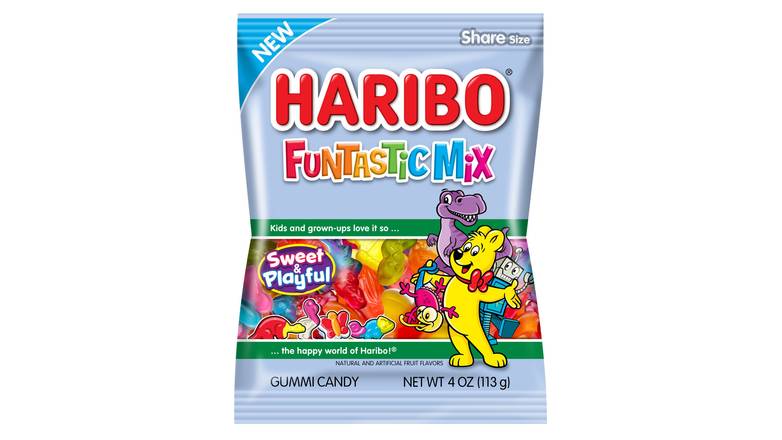 Order Haribo Funtastic Mix Gummy Candy food online from Red Roof Market store, Lafollette on bringmethat.com