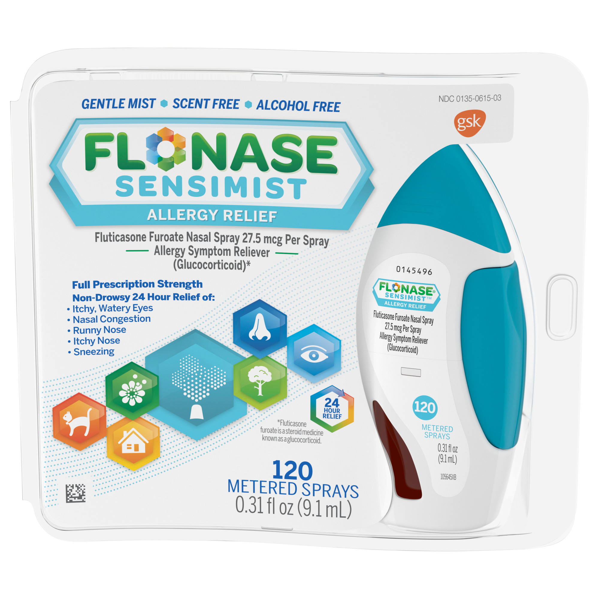 Order Flonase Sensimist Allergy Relief Spray - 0.31 fl oz food online from Rite Aid store, MILLER PLACE on bringmethat.com