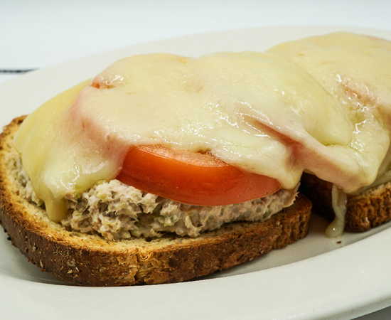 Order Open Faced Tuna Melt Sandwich food online from Coach House Diner Restaurant store, North Bergen on bringmethat.com