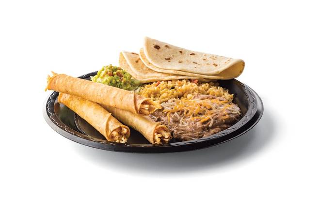 Order 3 Chicken Flautas Plate food online from Taco Cabana store, Grand Prairie on bringmethat.com