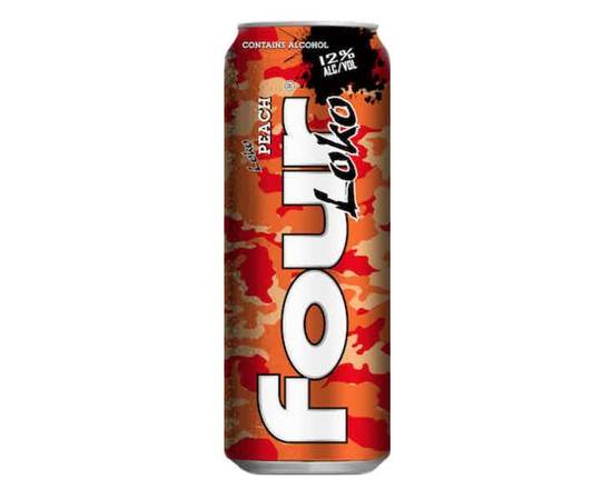 Order Four Loko Peach, 23.5oz cans, (12% ABV) food online from Moby Liquor store, Los Angeles on bringmethat.com