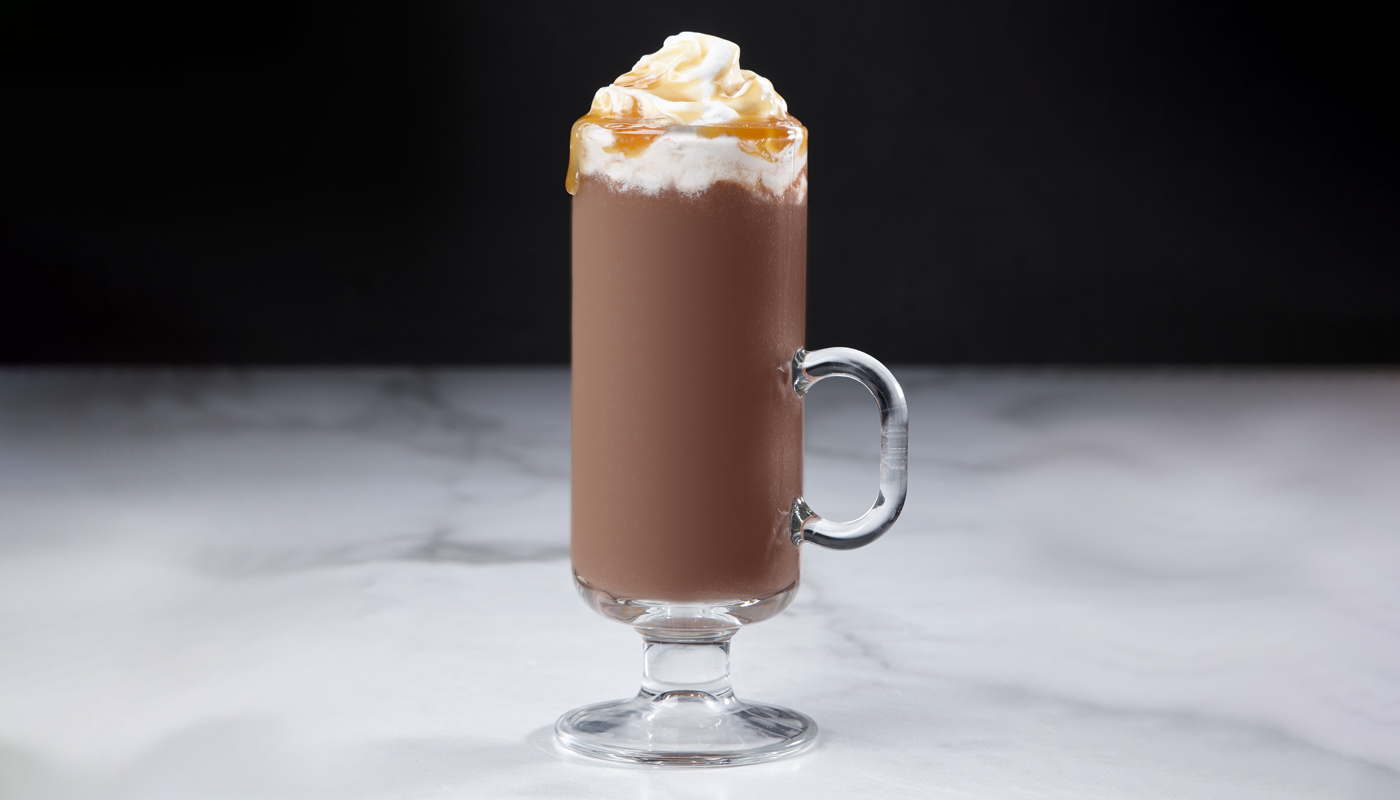 Order Loaded Caramel Hot Chocolate Small food online from Quickchek store, Linden on bringmethat.com