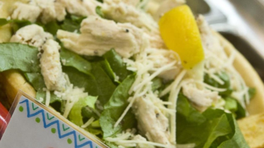 Order Caesar Salad (No Chicken) food online from Baggins Gourmet Sandwiches store, Tucson on bringmethat.com