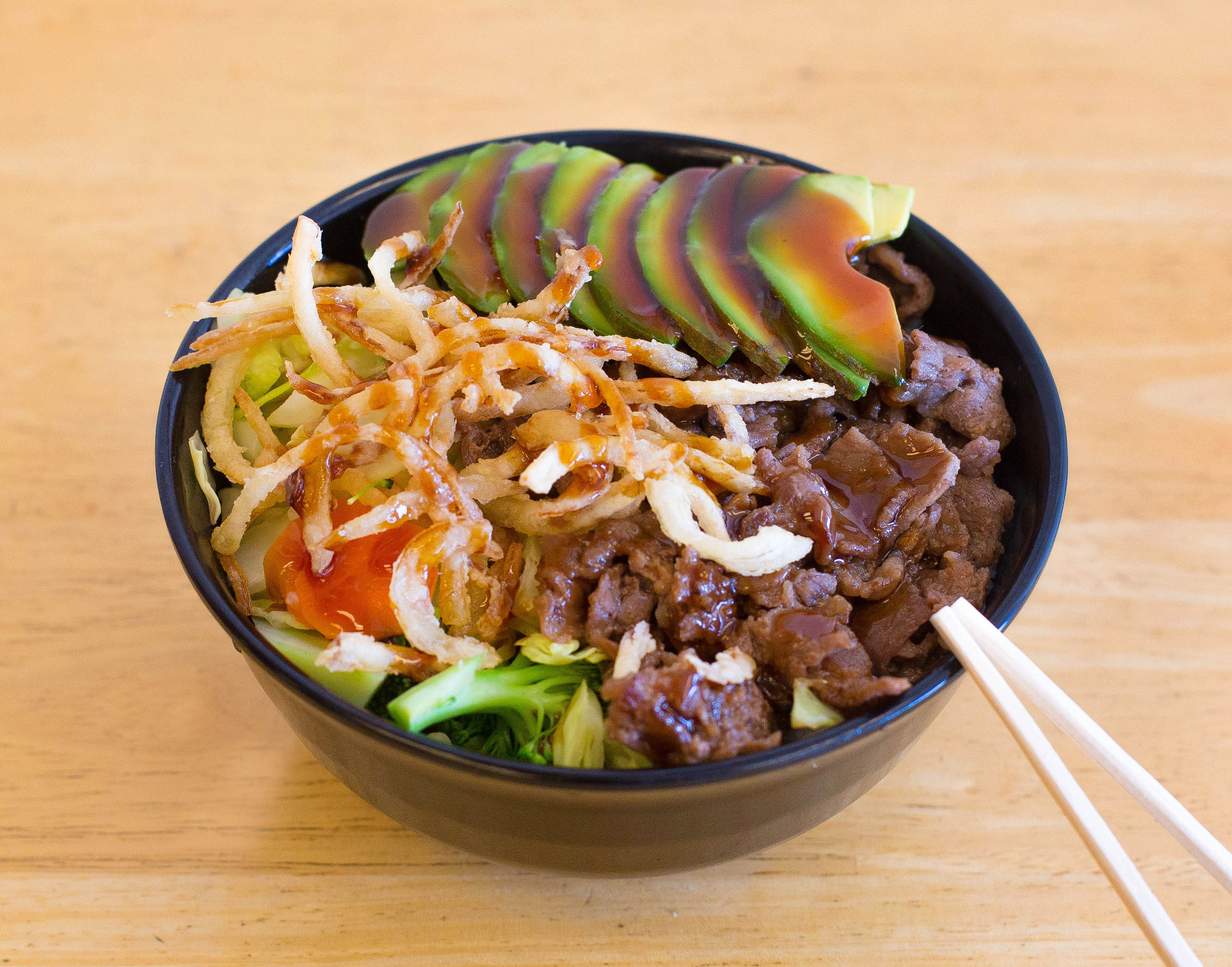 Order Beef Bowl food online from BBQ Teriyaki & Sushi store, Tarzana on bringmethat.com