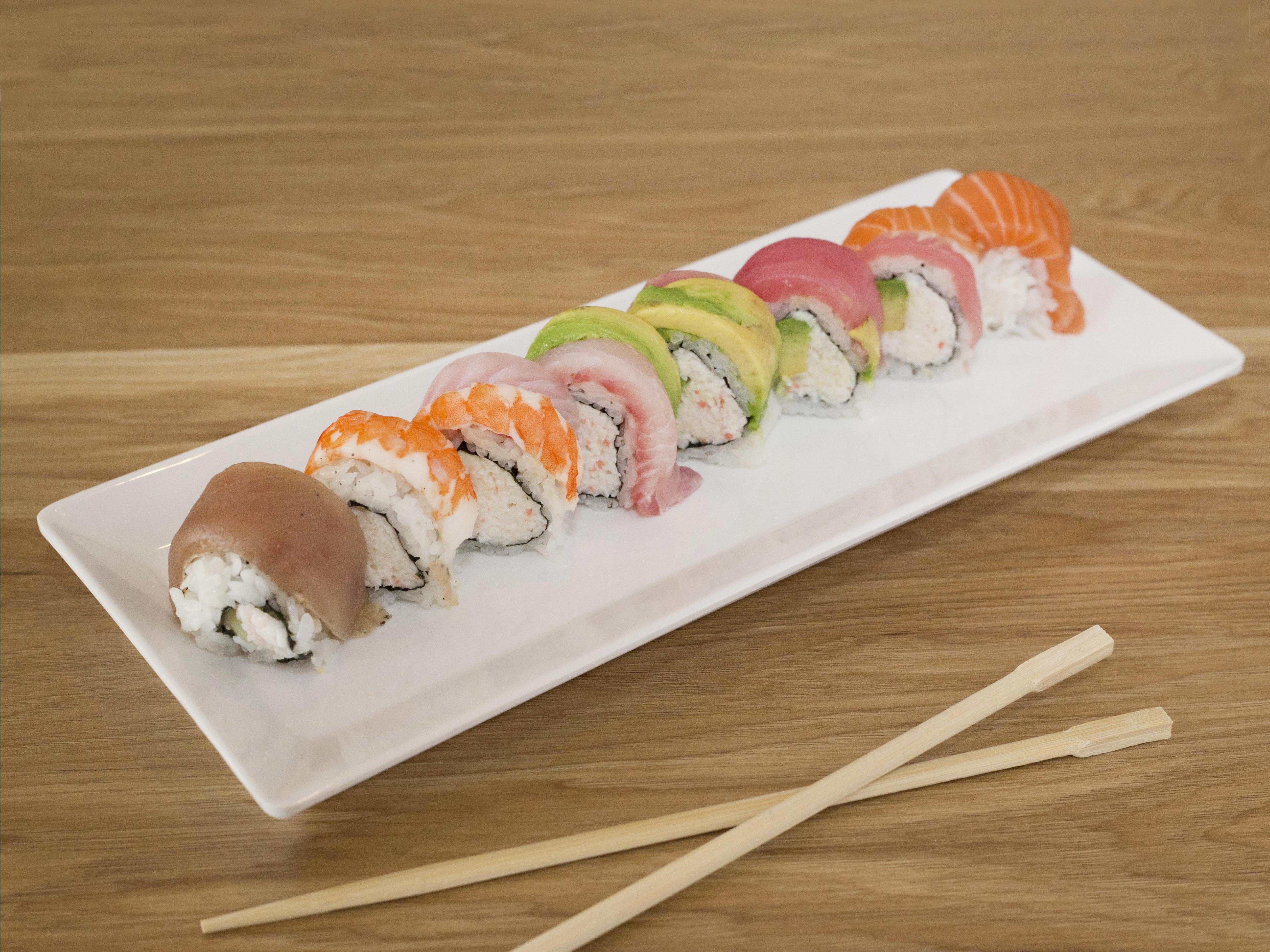 Order Rainbow Roll food online from Sushi Ara store, Azusa on bringmethat.com