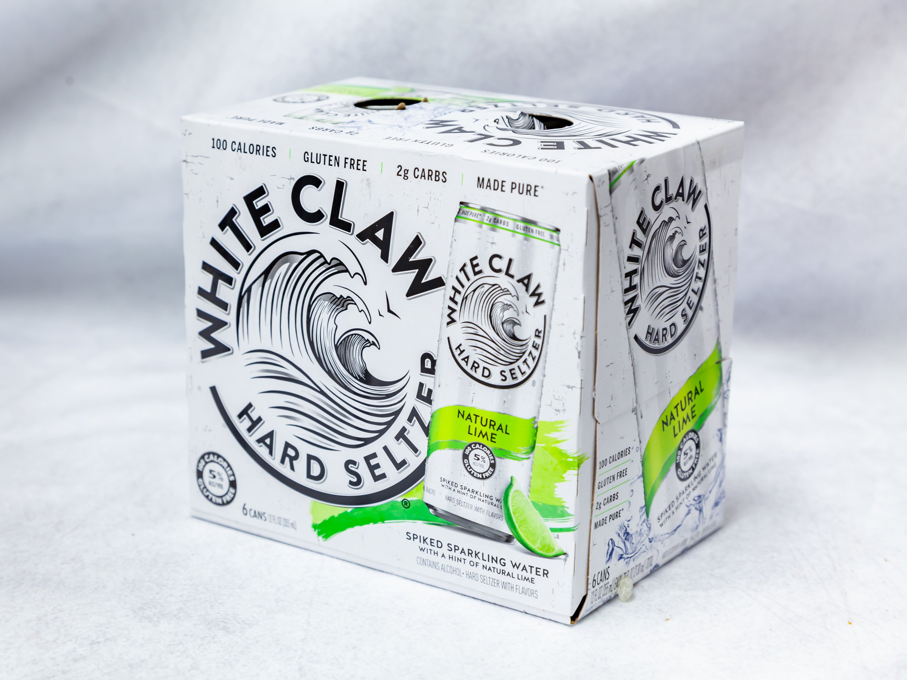 Order 6 Pack Can White Claw Natural Lime Spiked Sparkling Beer food online from Gallaghers Drive-In Liquor store, Oakland on bringmethat.com