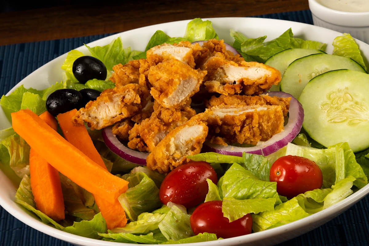 Order Crispy Chicken Salad food online from Toojay store, Dania Beach on bringmethat.com