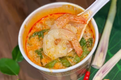 Order Creamy Tom Yum Goong Soup food online from Thai Taste Express store, Silver Spring on bringmethat.com