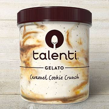 Order Talenti Caramel Cookie Crunch Gelato food online from Conviction Chicken and Wings store, Bel Air on bringmethat.com
