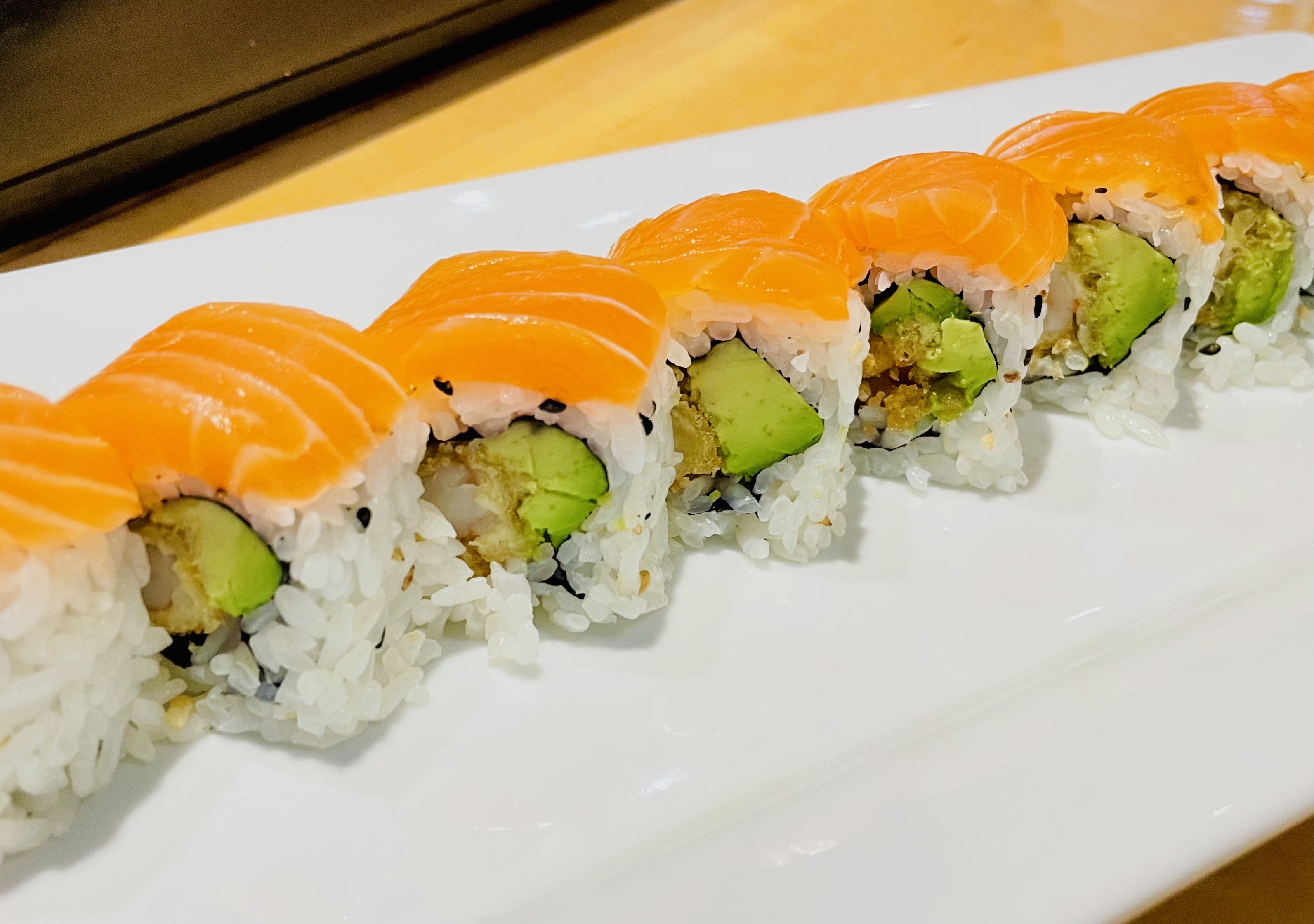 Order Golden Dragon Roll (8 pcs) food online from Rainbow Sushi store, Germantown on bringmethat.com