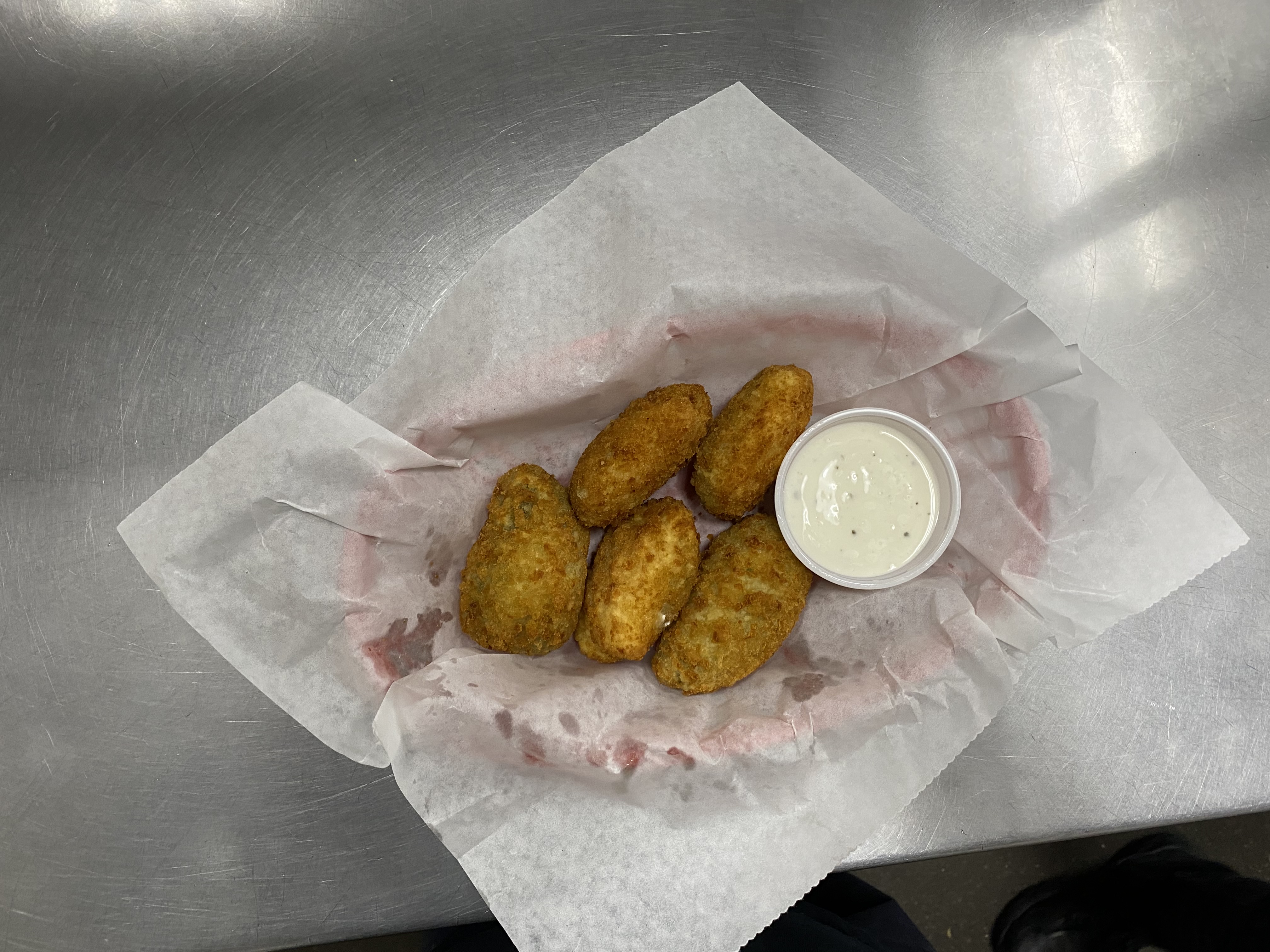 Order Jalapeno Poppers (w/ cream cheese ) food online from Wing Factory store, Tucson on bringmethat.com