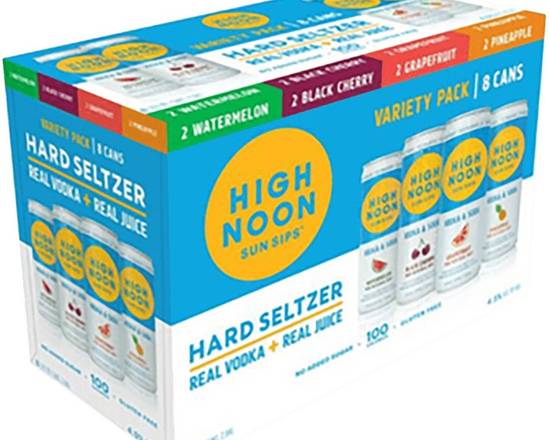 Order High Noon Sun Sips Hard Seltzer Variety Pack - 8pk/355ml Cans food online from Rocky Liquor store, Claremont on bringmethat.com